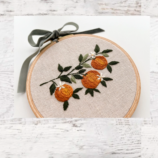 Orange Branch Embroidery Kit